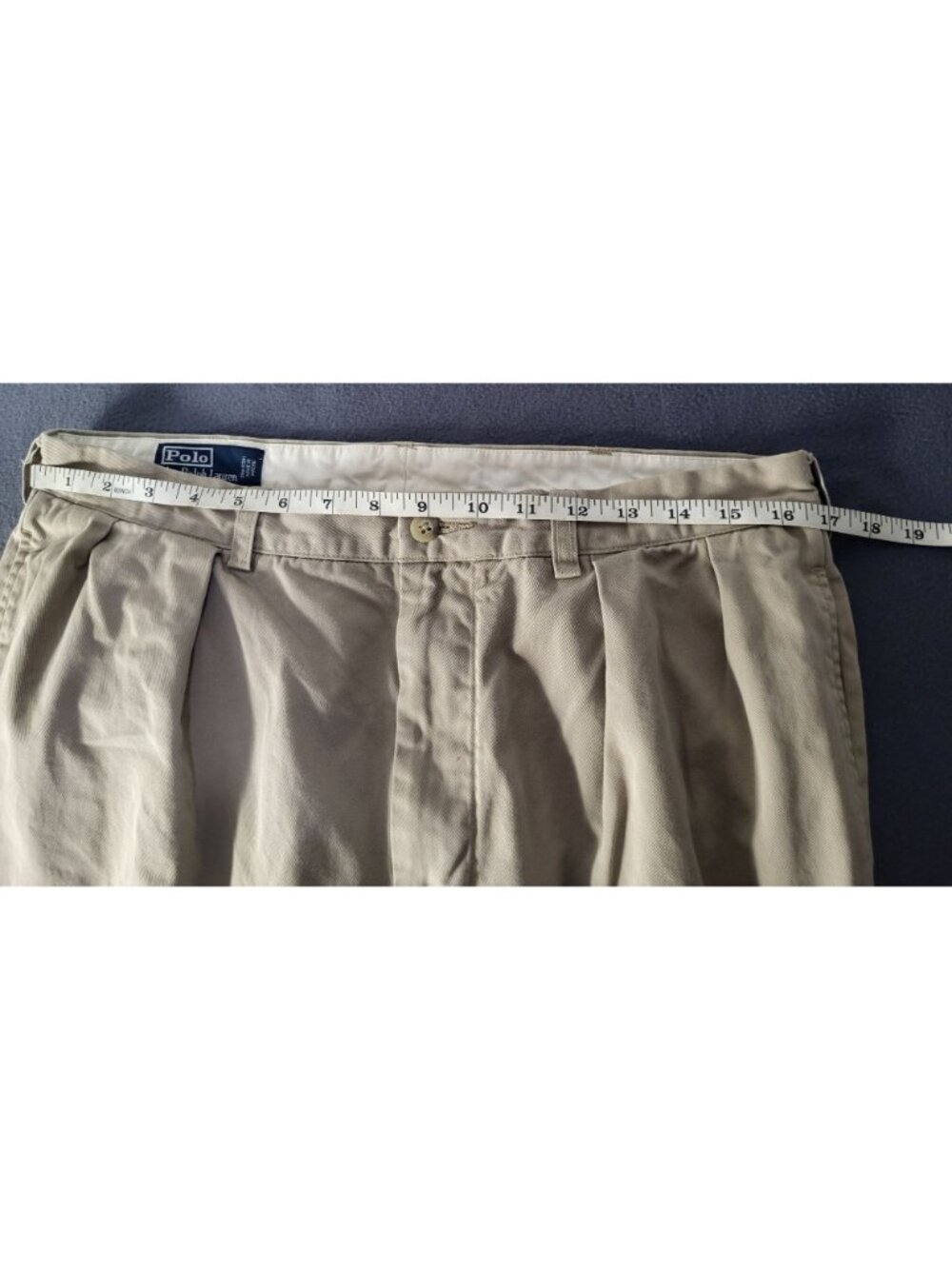 Polo By Ralph Lauren Men's 34x30 Andrew Pants Khaki Chino Pleated Vintage - Picture 4 of 8